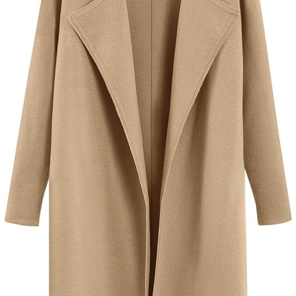 Elegant Tan Women’s Coatigan - Picture 1 of 7